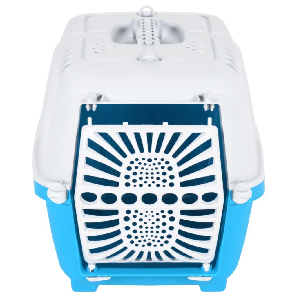 vidaXL Transporteur pour animaux de compagnie blanc et bleu PP