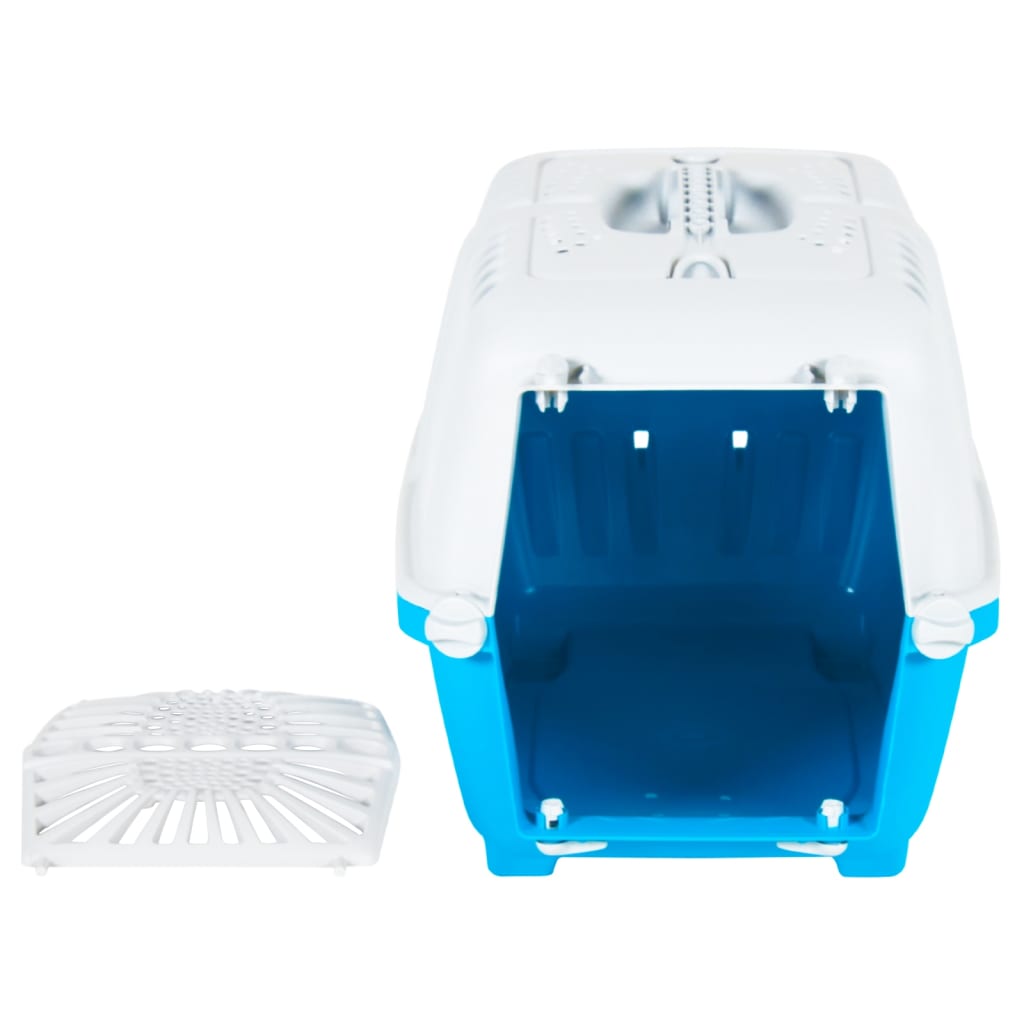 vidaXL Transporteur pour animaux de compagnie blanc et bleu PP