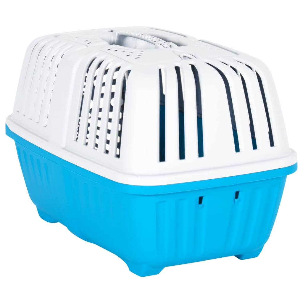 vidaXL Transporteur pour animaux de compagnie blanc et bleu PP