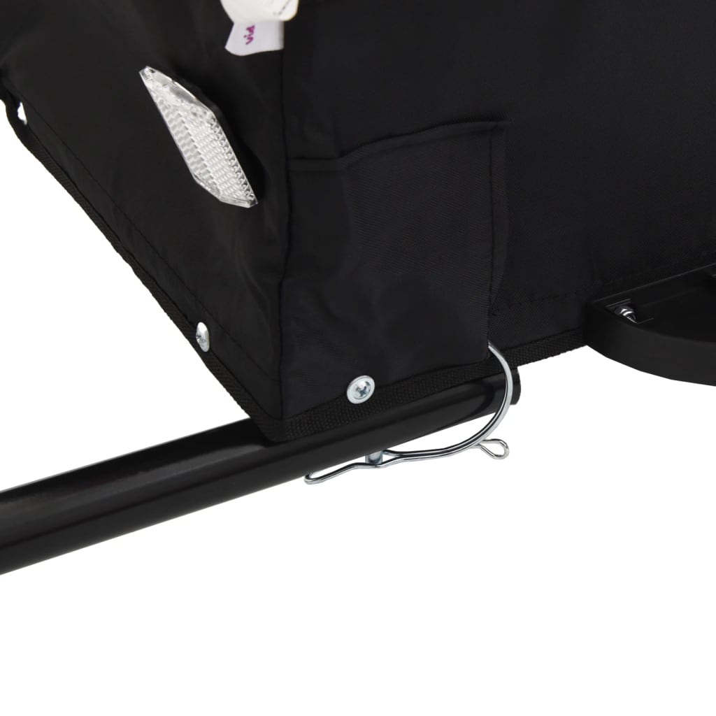 vidaXL Remorque de vélo noir et jaune 30 kg fer