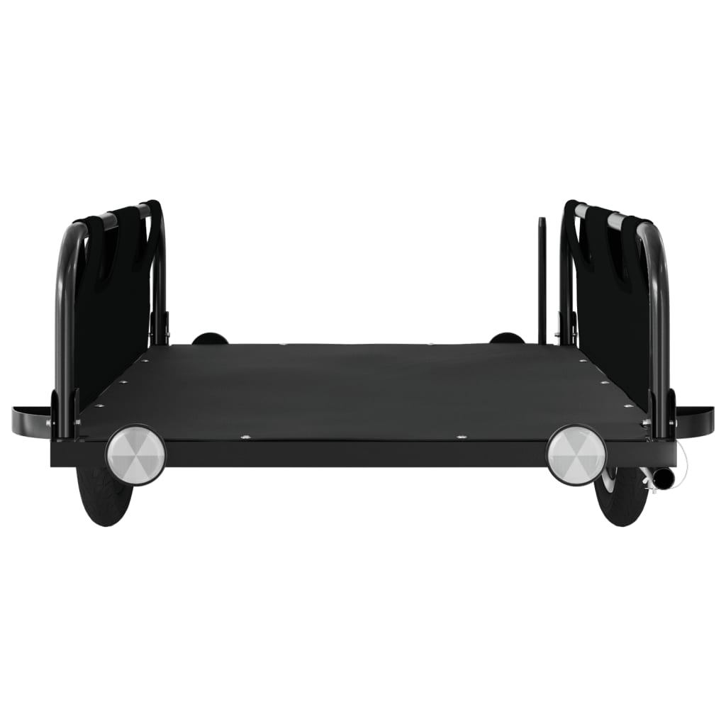 vidaXL Remorque de vélo noir tissu oxford et fer