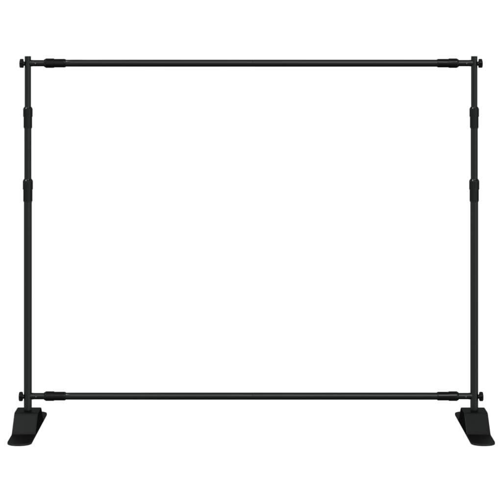 vidaXL Supports de toile de fond 2 pcs noir 254x243 cm acier