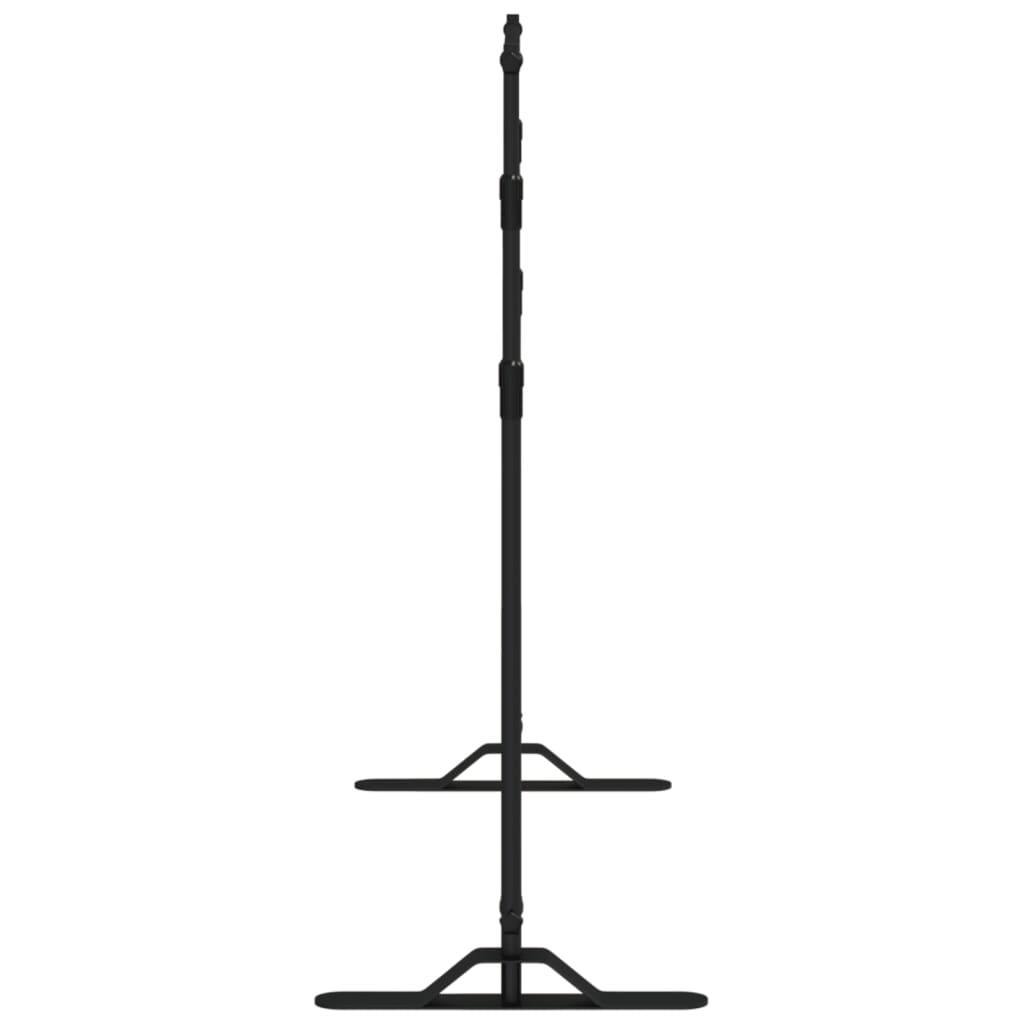 vidaXL Supports de toile de fond 2 pcs noir 254x243 cm acier
