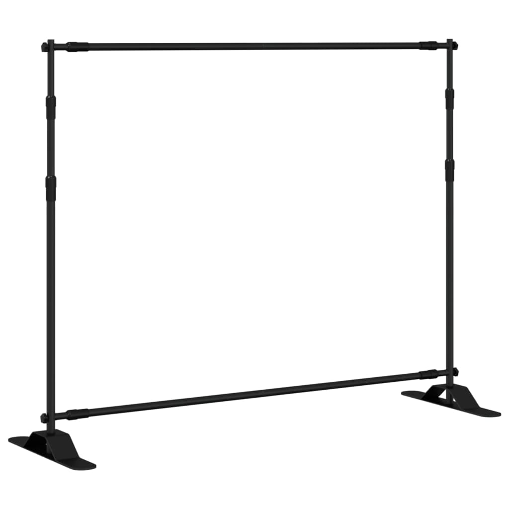 vidaXL Supports de toile de fond 2 pcs noir 254x243 cm acier