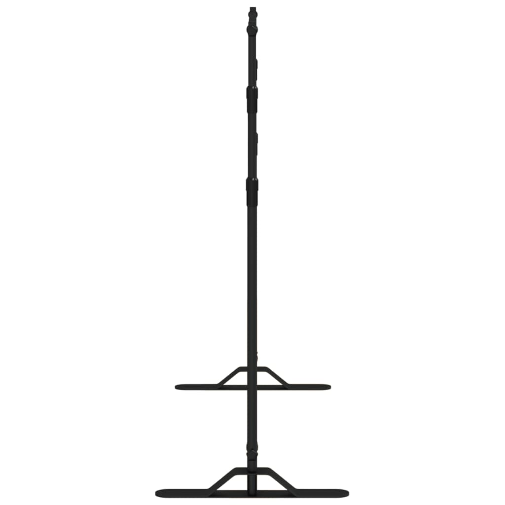 vidaXL Support de toile de fond noir 254x243 cm acier