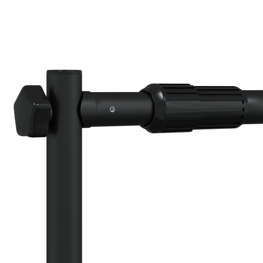 vidaXL Support de toile de fond noir 254x243 cm acier