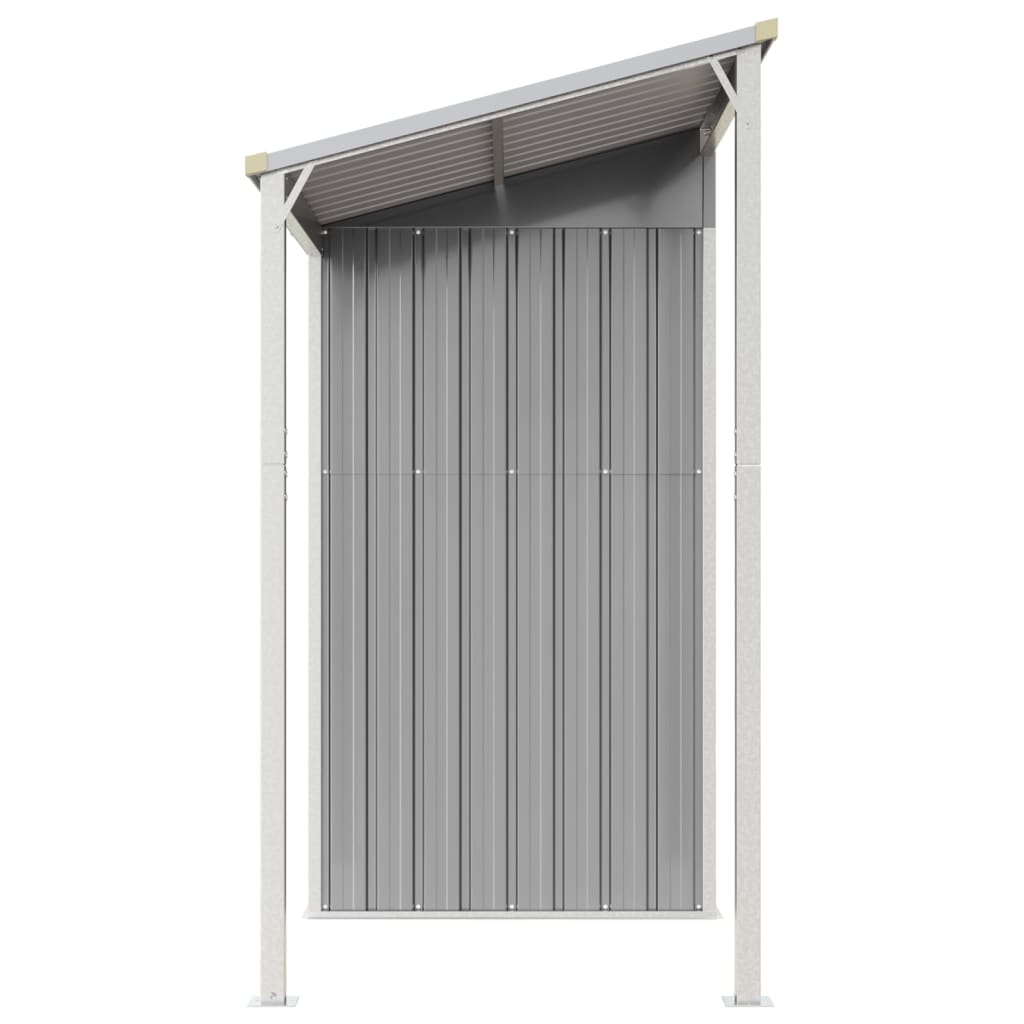 vidaXL Abri de jardin avec toit prolongé gris clair 277x110,5x181 cm