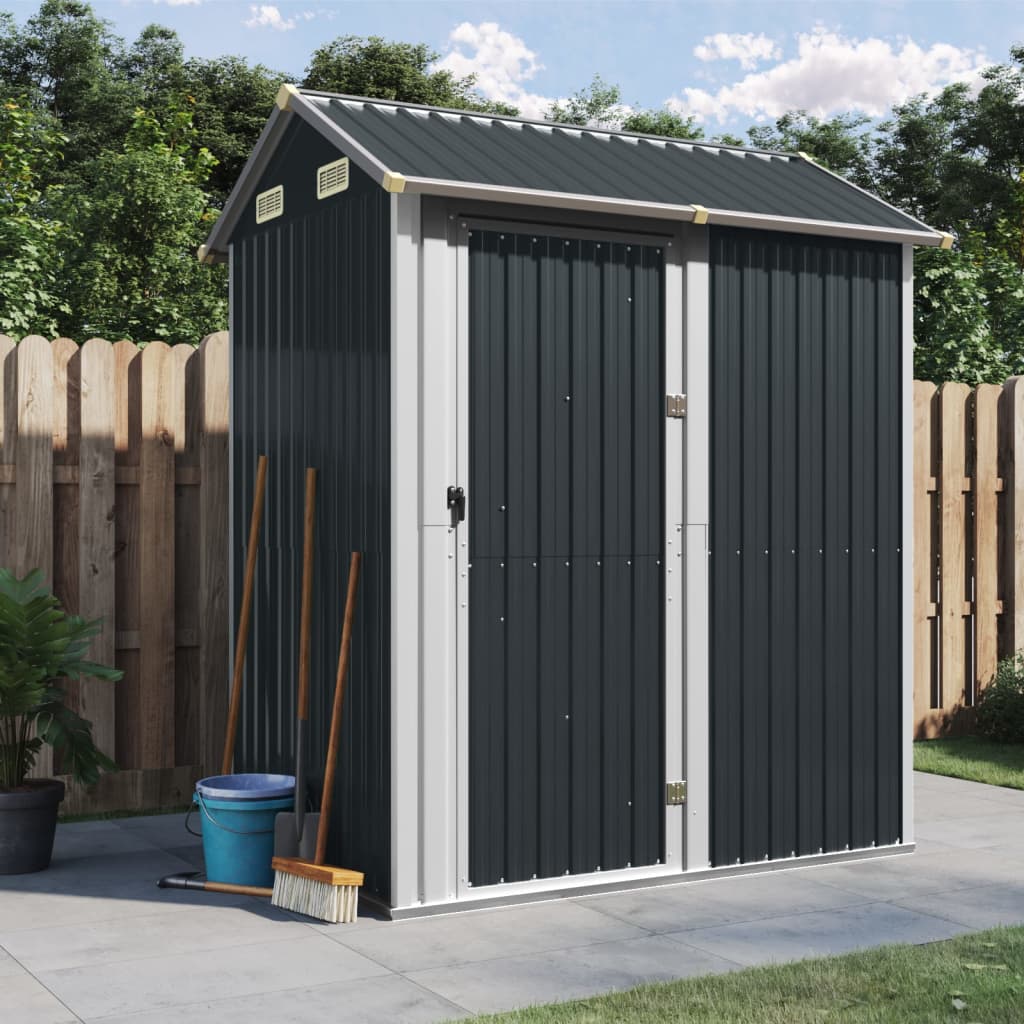 vidaXL Abri de jardin anthracite 192x152,5x237 cm acier galvanisé