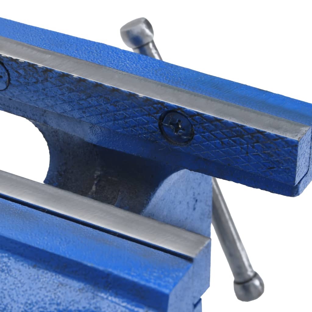 vidaXL Étau d'établi bleu 150 mm fonte