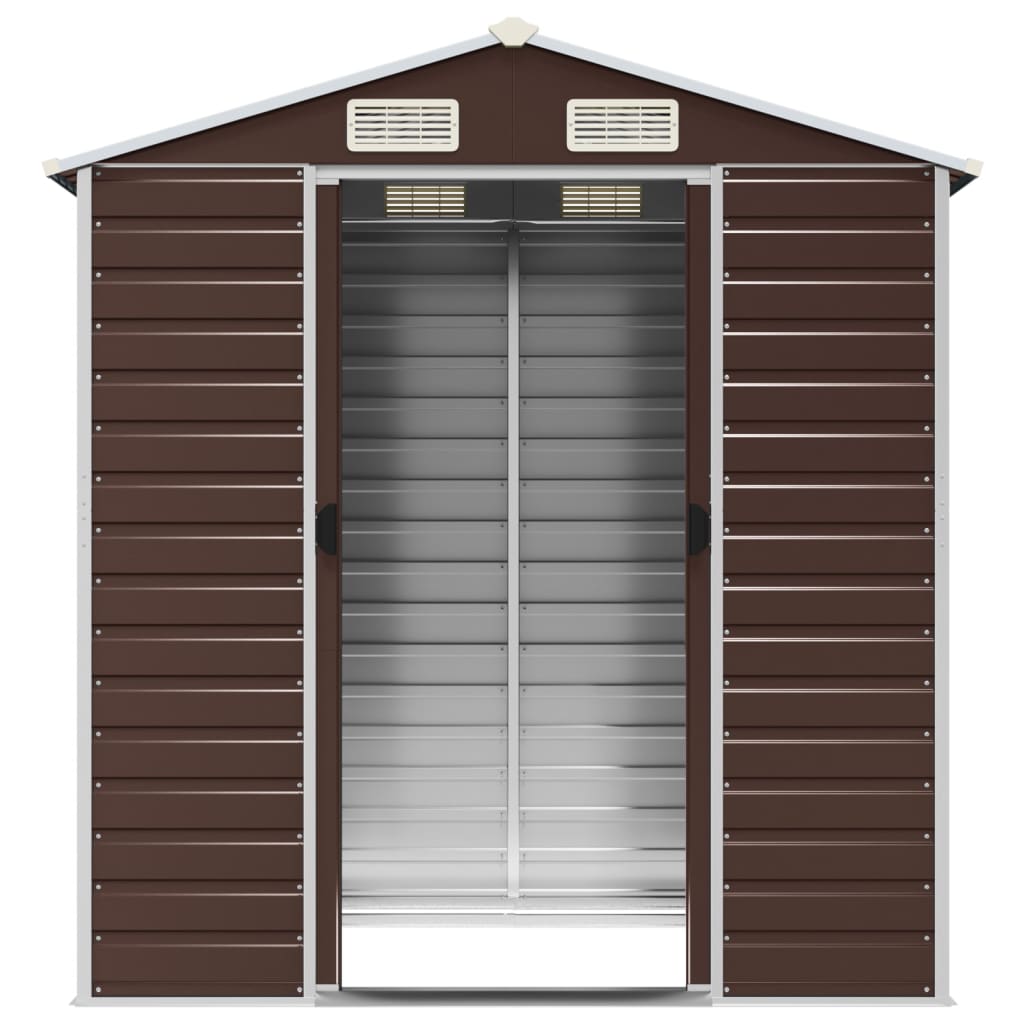vidaXL Abri de jardin marron 191x130x198 cm acier galvanisé