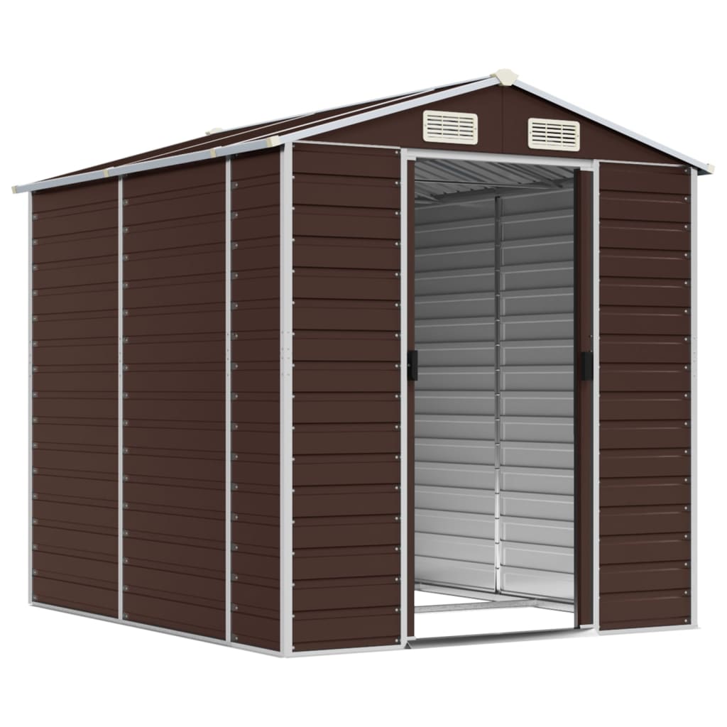 vidaXL Abri de jardin marron 191x215x198 cm acier galvanisé