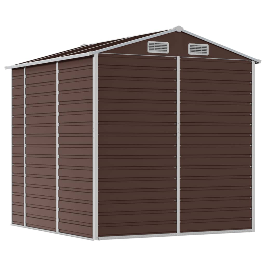 vidaXL Abri de jardin marron 191x215x198 cm acier galvanisé