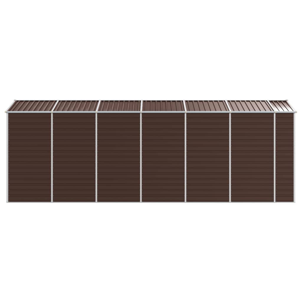 vidaXL Abri de jardin marron 191x555x198 cm acier galvanisé