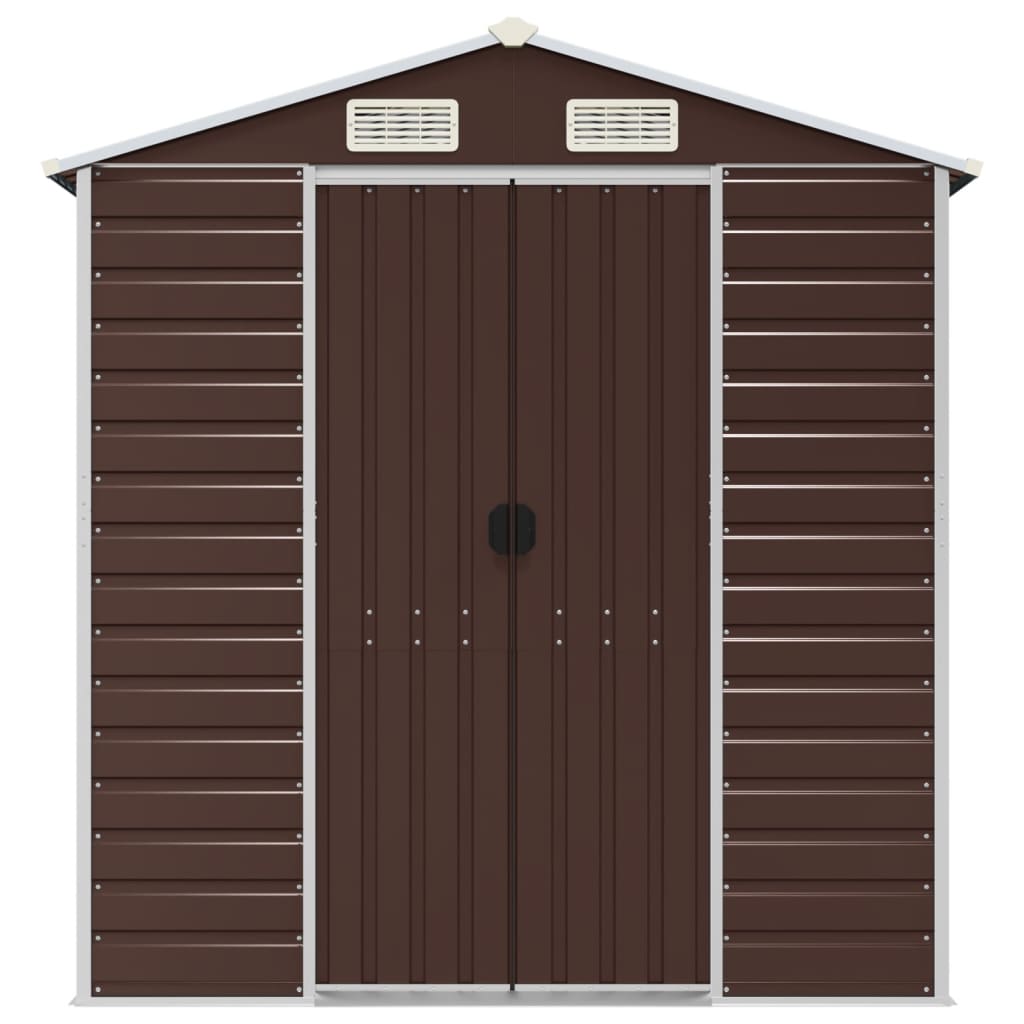 vidaXL Abri de jardin marron 191x810x198 cm acier galvanisé