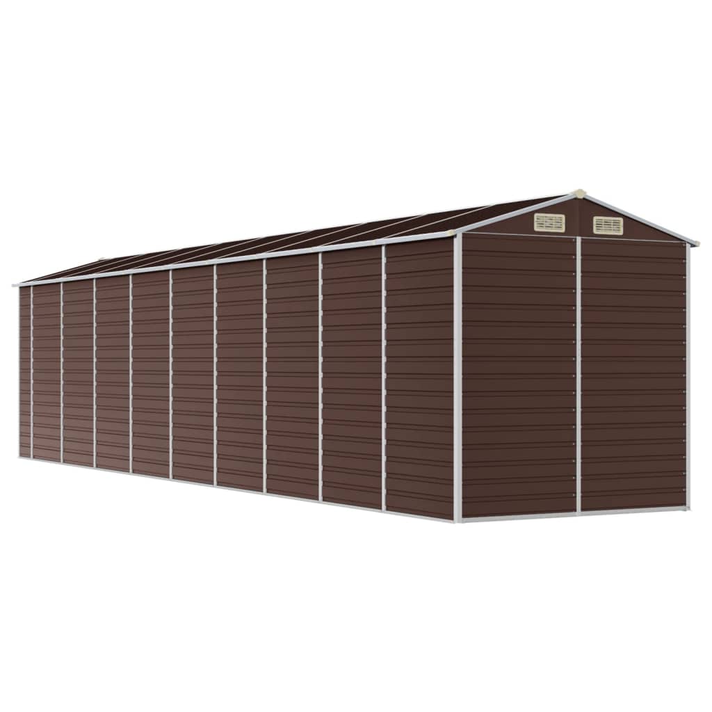 vidaXL Abri de jardin marron 191x810x198 cm acier galvanisé