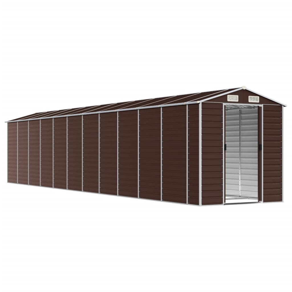 vidaXL Abri de jardin marron 191x980x198 cm acier galvanisé