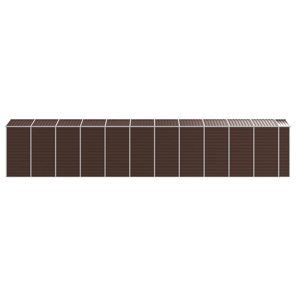 vidaXL Abri de jardin marron 191x980x198 cm acier galvanisé