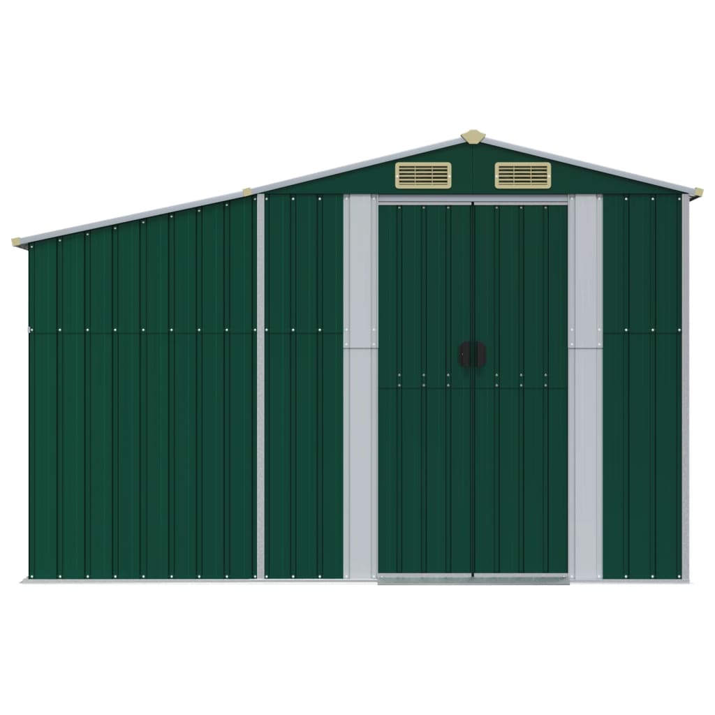 vidaXL Abri de jardin vert 277x192,5x179 cm acier galvanisé