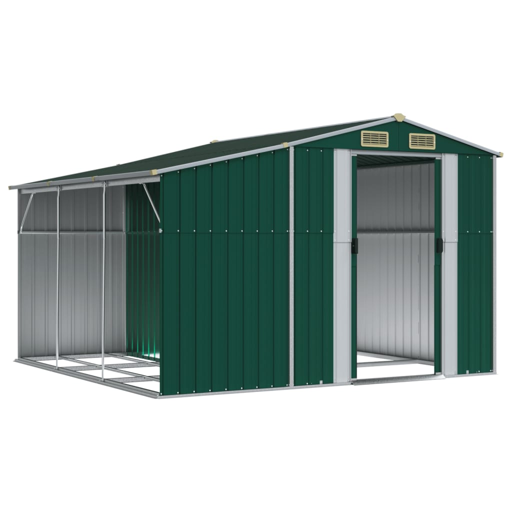 vidaXL Abri de jardin vert 277x279x179 cm acier galvanisé
