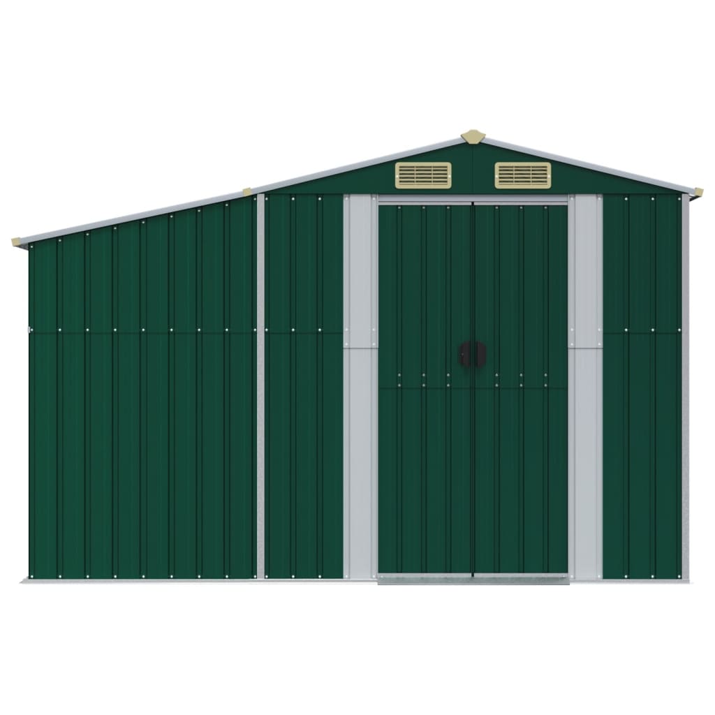 vidaXL Abri de jardin vert 277x365,5x179 cm acier galvanisé