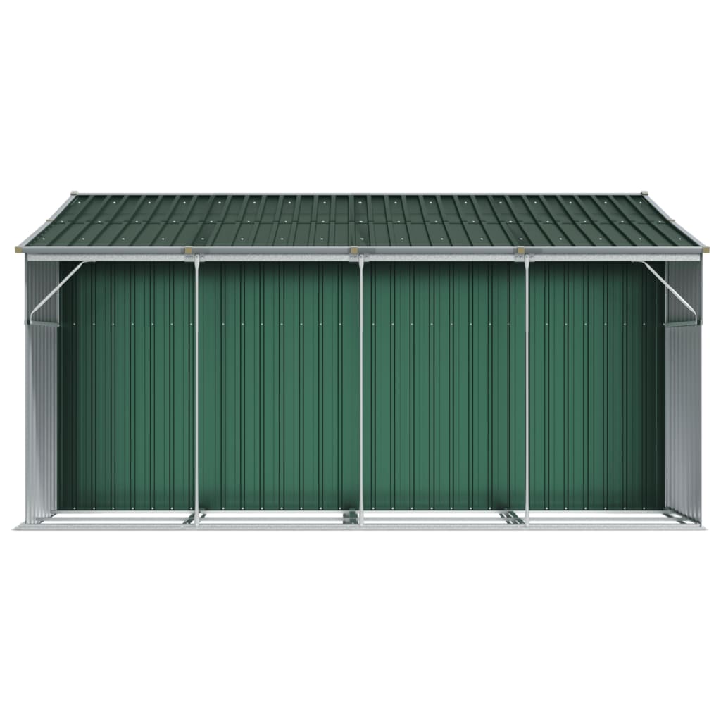 vidaXL Abri de jardin vert 277x365,5x179 cm acier galvanisé