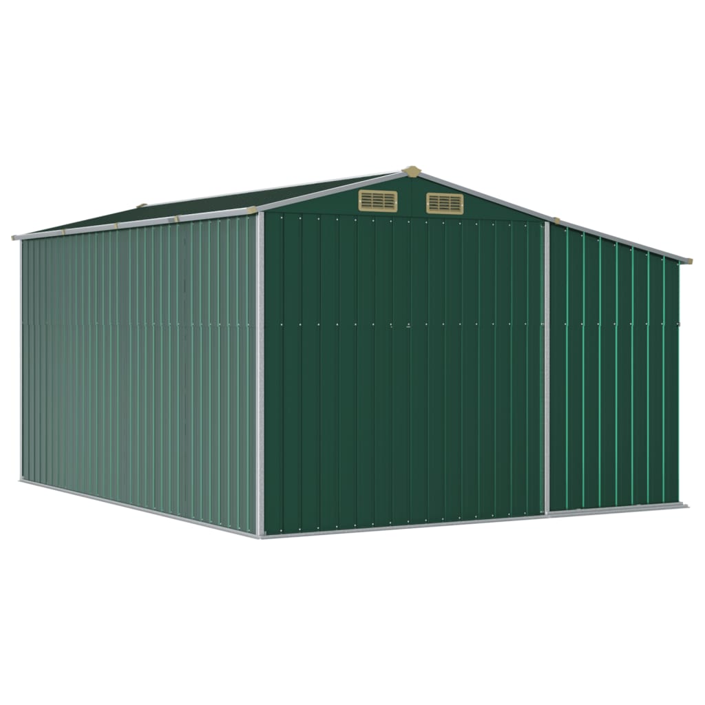 vidaXL Abri de jardin vert 277x365,5x179 cm acier galvanisé