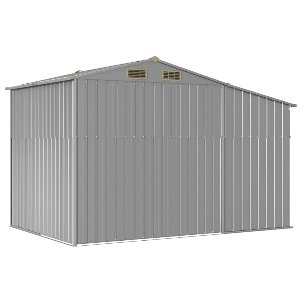 vidaXL Abri de jardin gris 277x192,5x179 cm acier galvanisé