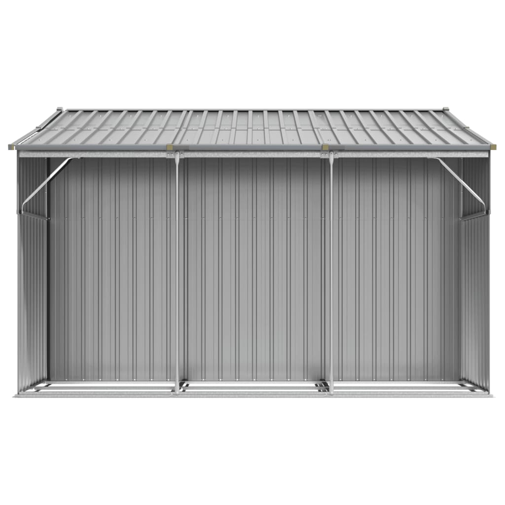 vidaXL Abri de jardin gris 277x279x179 cm acier galvanisé