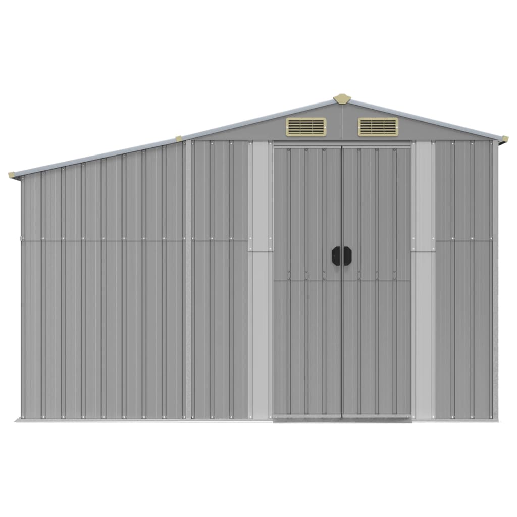 vidaXL Abri de jardin gris 277x365,5x179 cm acier galvanisé