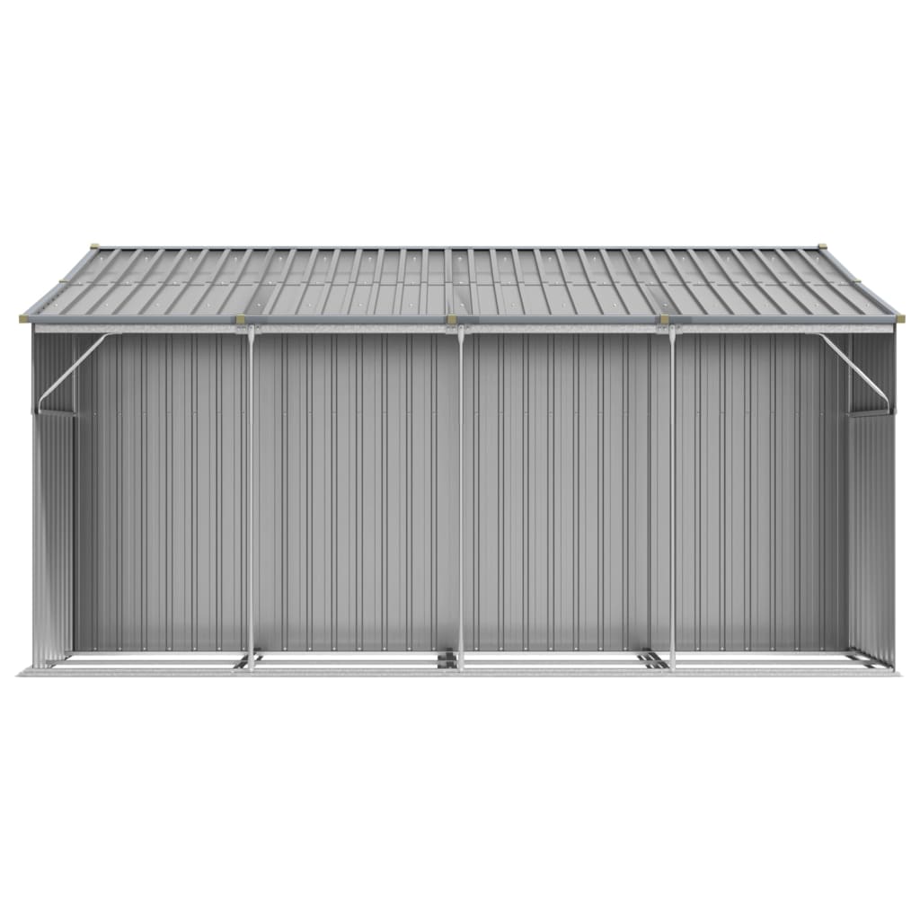 vidaXL Abri de jardin gris 277x365,5x179 cm acier galvanisé