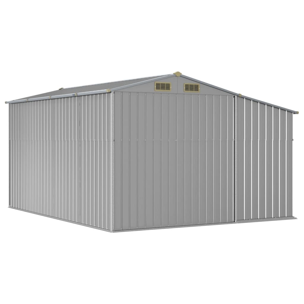 vidaXL Abri de jardin gris 277x365,5x179 cm acier galvanisé