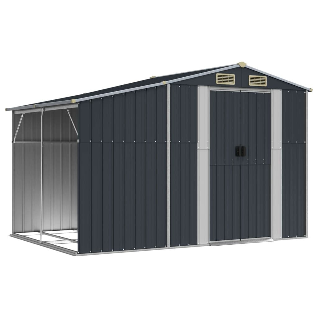 vidaXL Abri de jardin anthracite 277x192,5x179 cm acier galvanisé