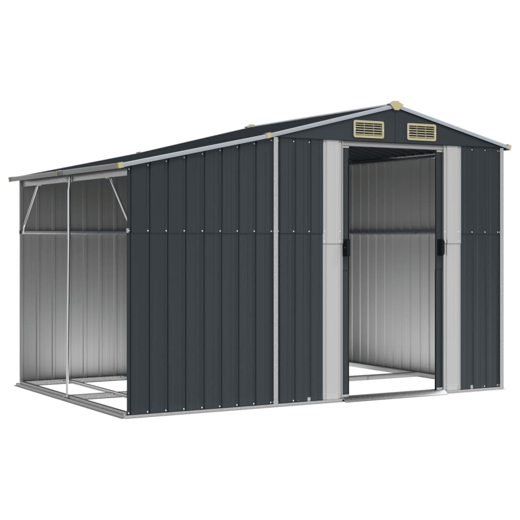 vidaXL Abri de jardin anthracite 277x192,5x179 cm acier galvanisé
