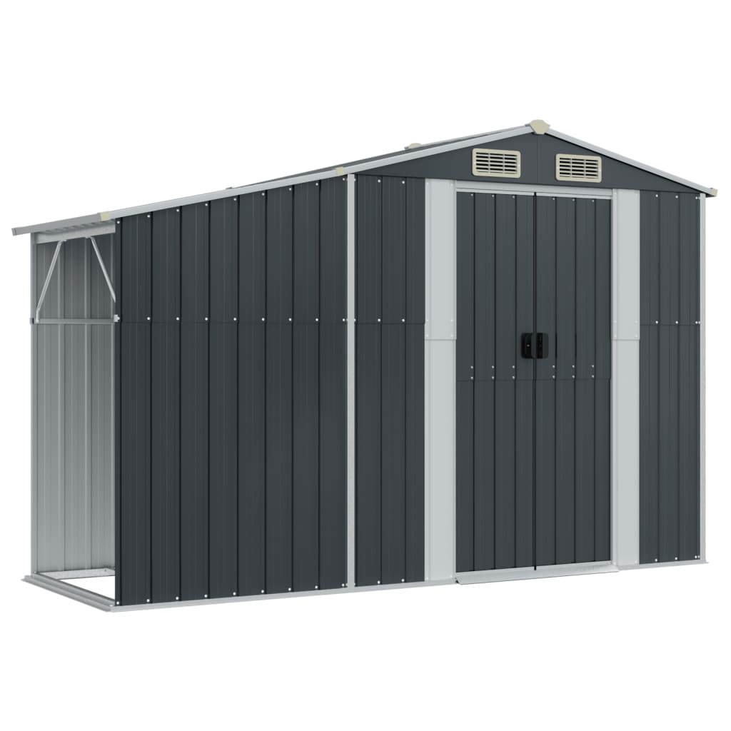 vidaXL Abri de jardin anthracite 277x192,5x179 cm acier galvanisé