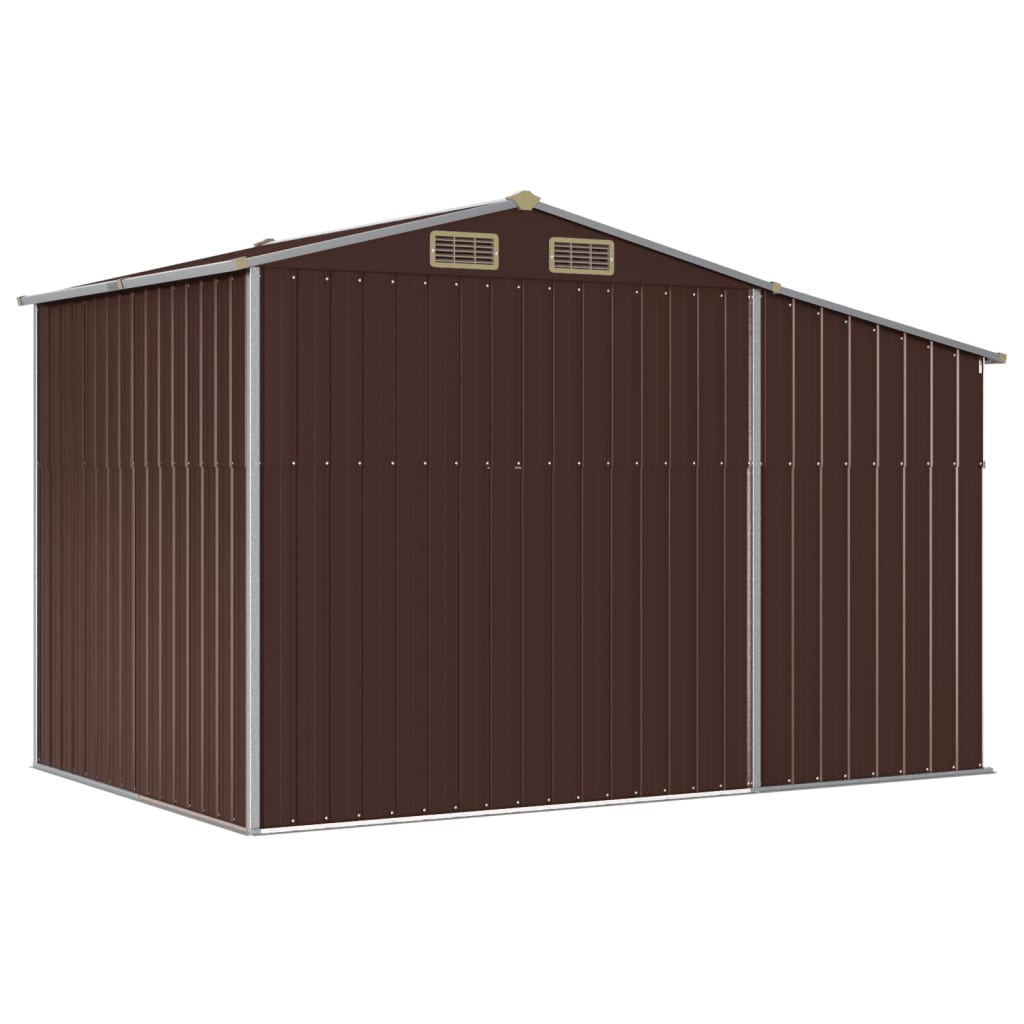vidaXL Abri de jardin marron 277x192,5x179 cm acier galvanisé