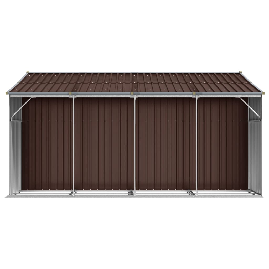 vidaXL Abri de jardin marron 277x365,5x179 cm acier galvanisé