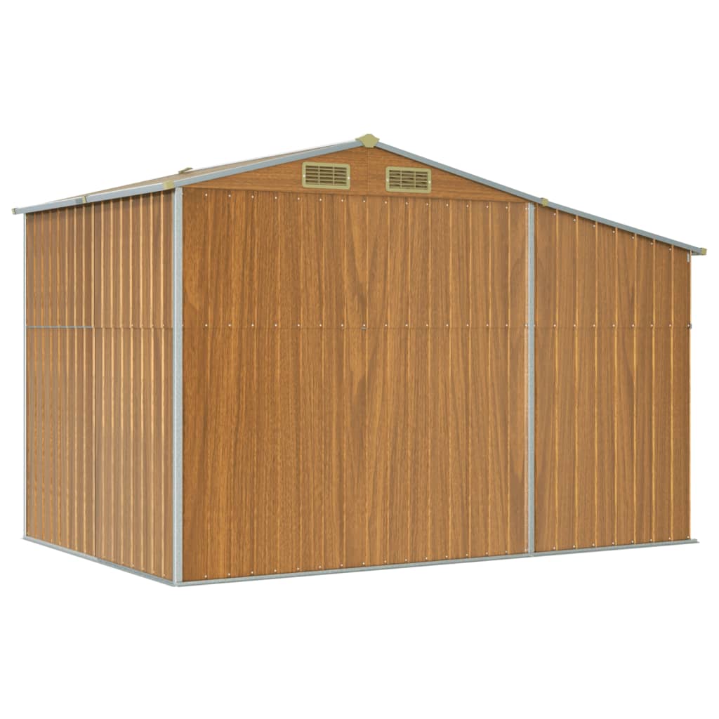 vidaXL Abri de jardin marron clair 277x192,5x179 cm acier galvanisé