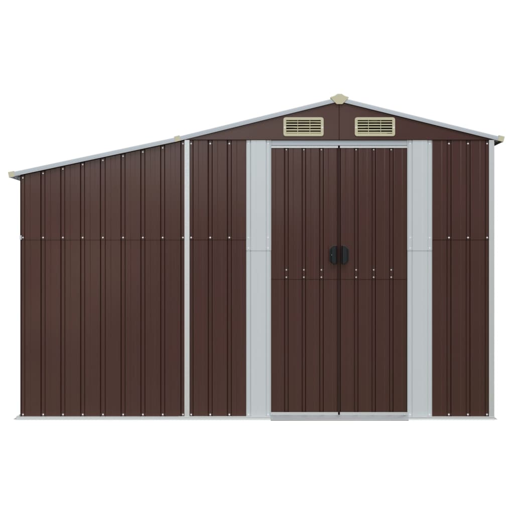 vidaXL Abri de jardin marron 277x93x179 cm acier galvanisé