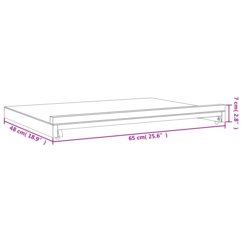 vidaXL Chevalet de table 65x48x7 cm bois de hêtre massif