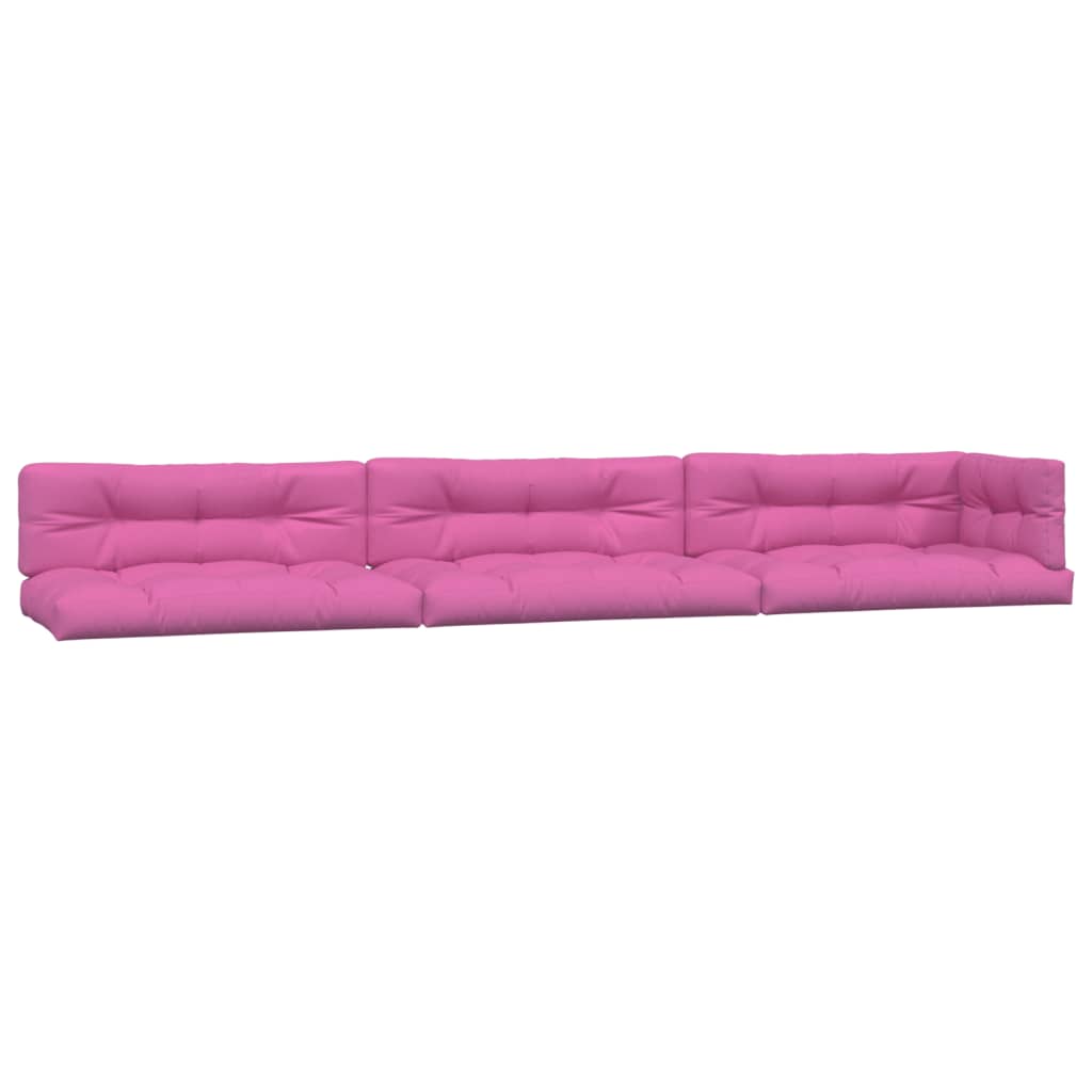 vidaXL Coussins de palette 7 pcs rose tissu