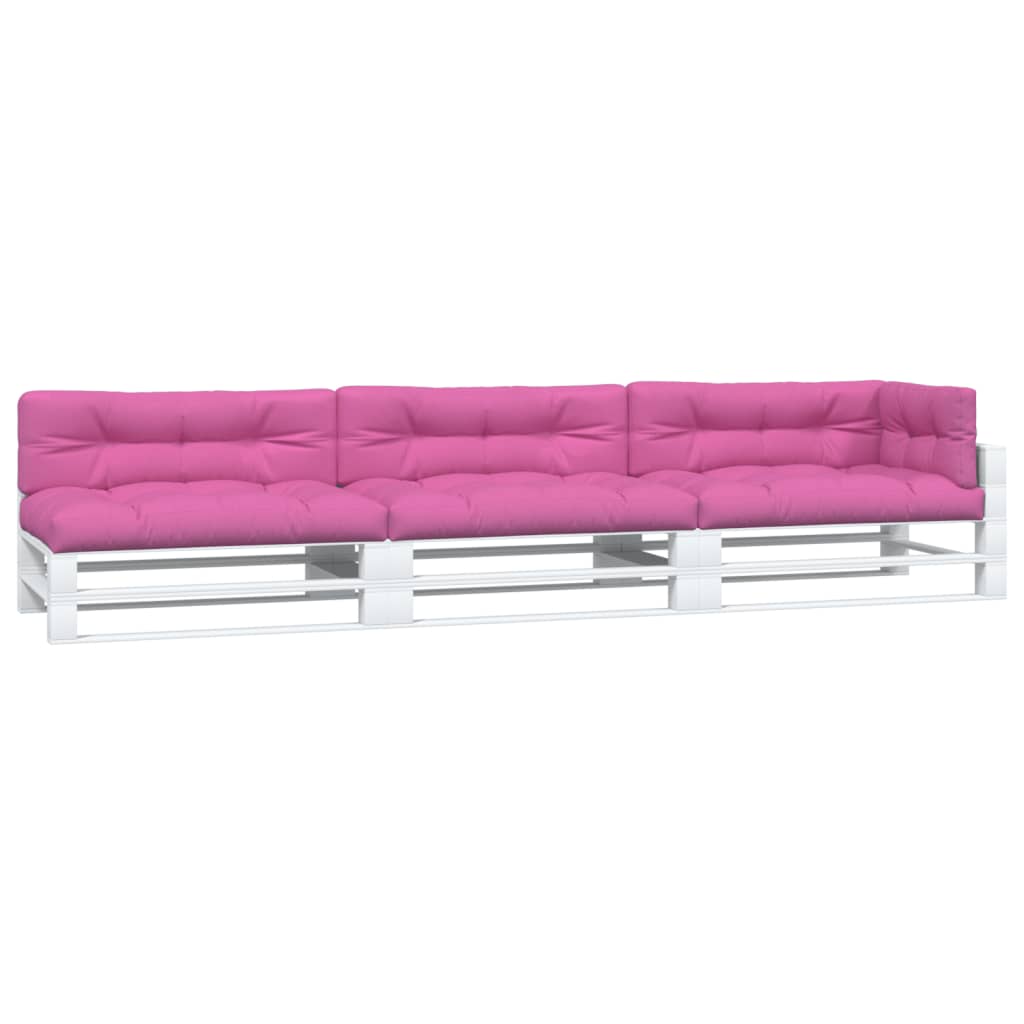 vidaXL Coussins de palette 7 pcs rose tissu