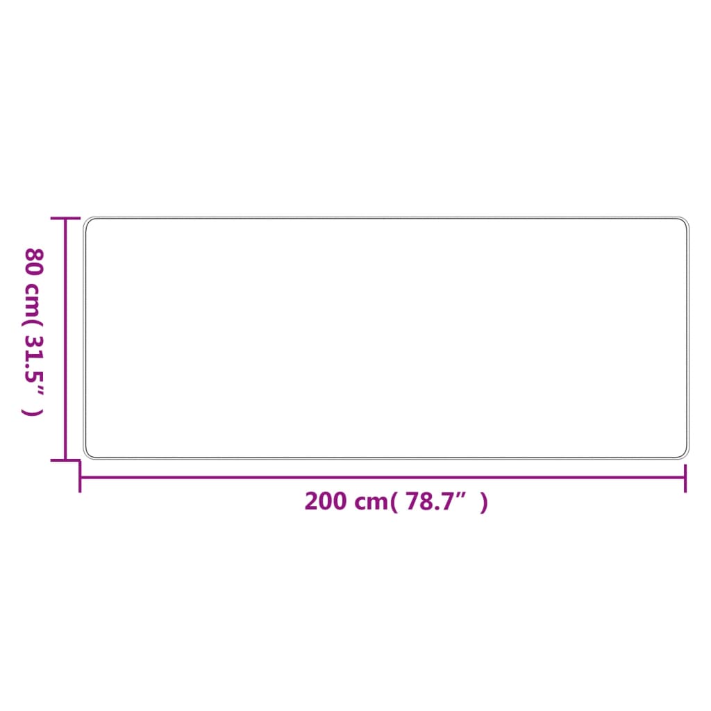 vidaXL Tapis de couloir aspect sisal taupe 80x200 cm