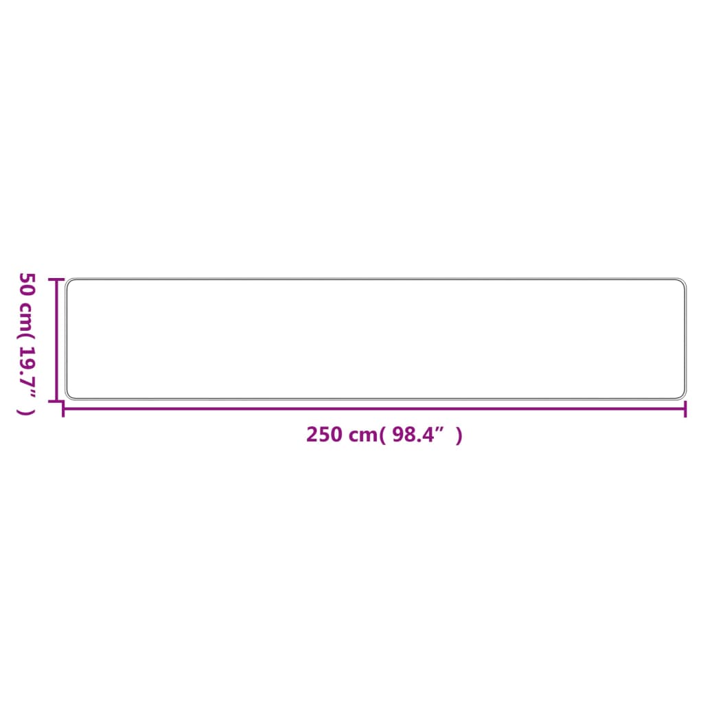 vidaXL Tapis de couloir aspect sisal sable 50x250 cm