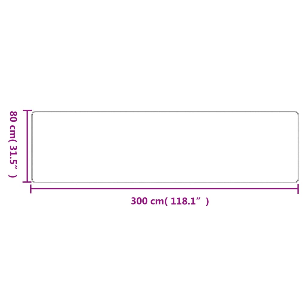 vidaXL Tapis de couloir aspect sisal sable 80x300 cm