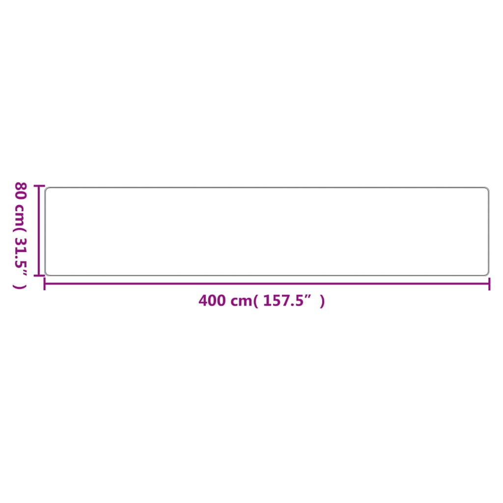 vidaXL Tapis de couloir aspect sisal sable 80x400 cm