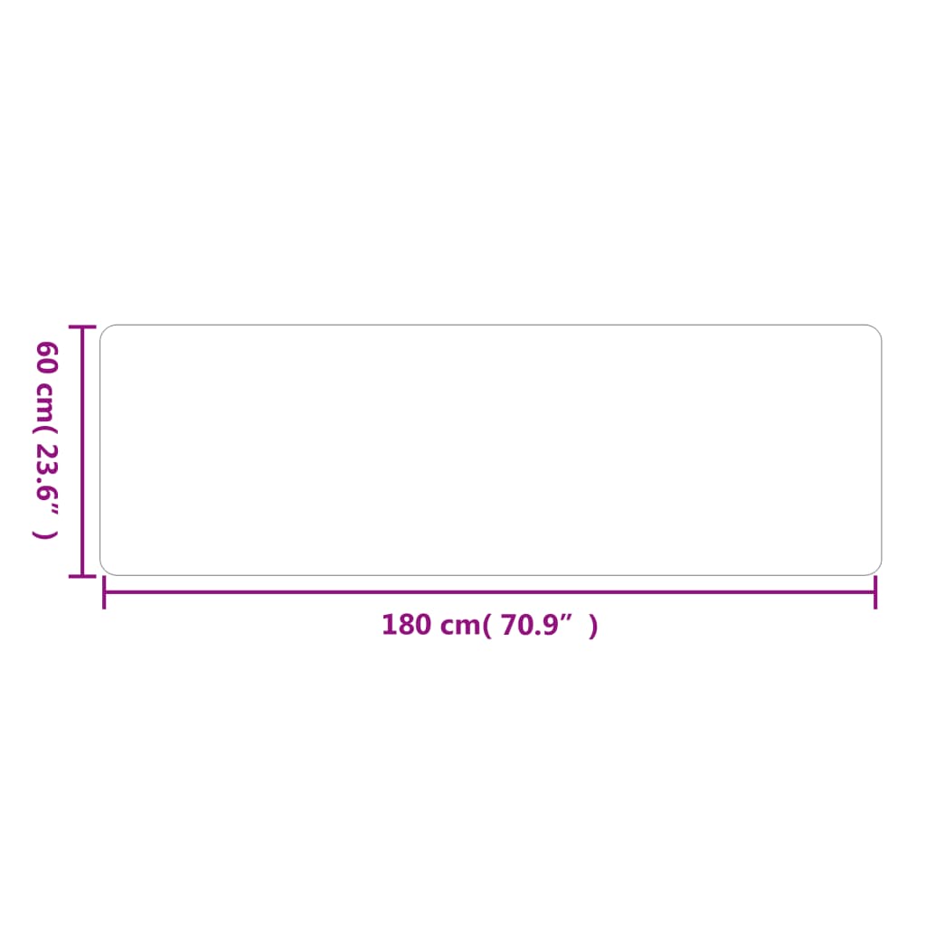 vidaXL Tapis de couloir gris 60x180 cm