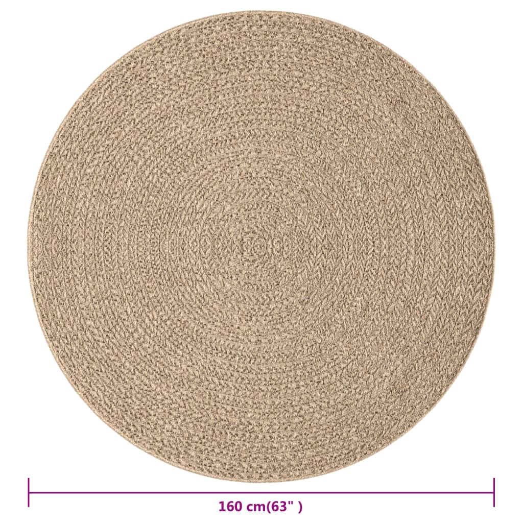 vidaXL Tapis 160 cm aspect jute intérieur et extérieur
