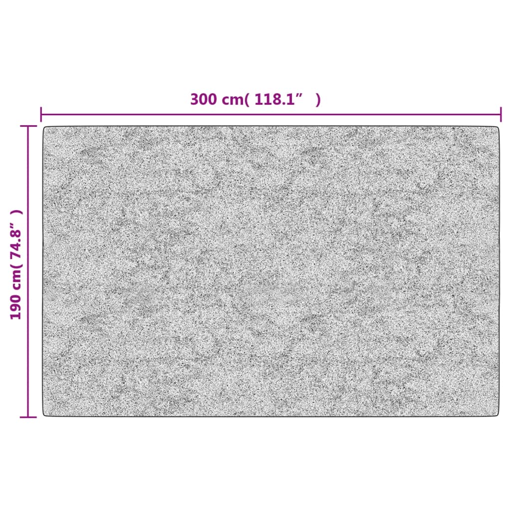vidaXL Tapis lavable noir et doré 190x300 cm antidérapant