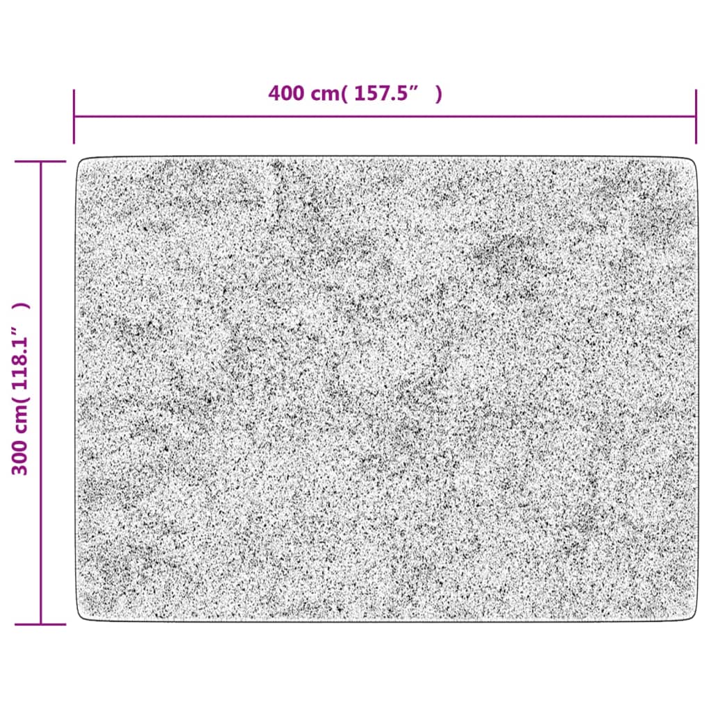 vidaXL Tapis lavable noir et doré 400x300 cm antidérapant