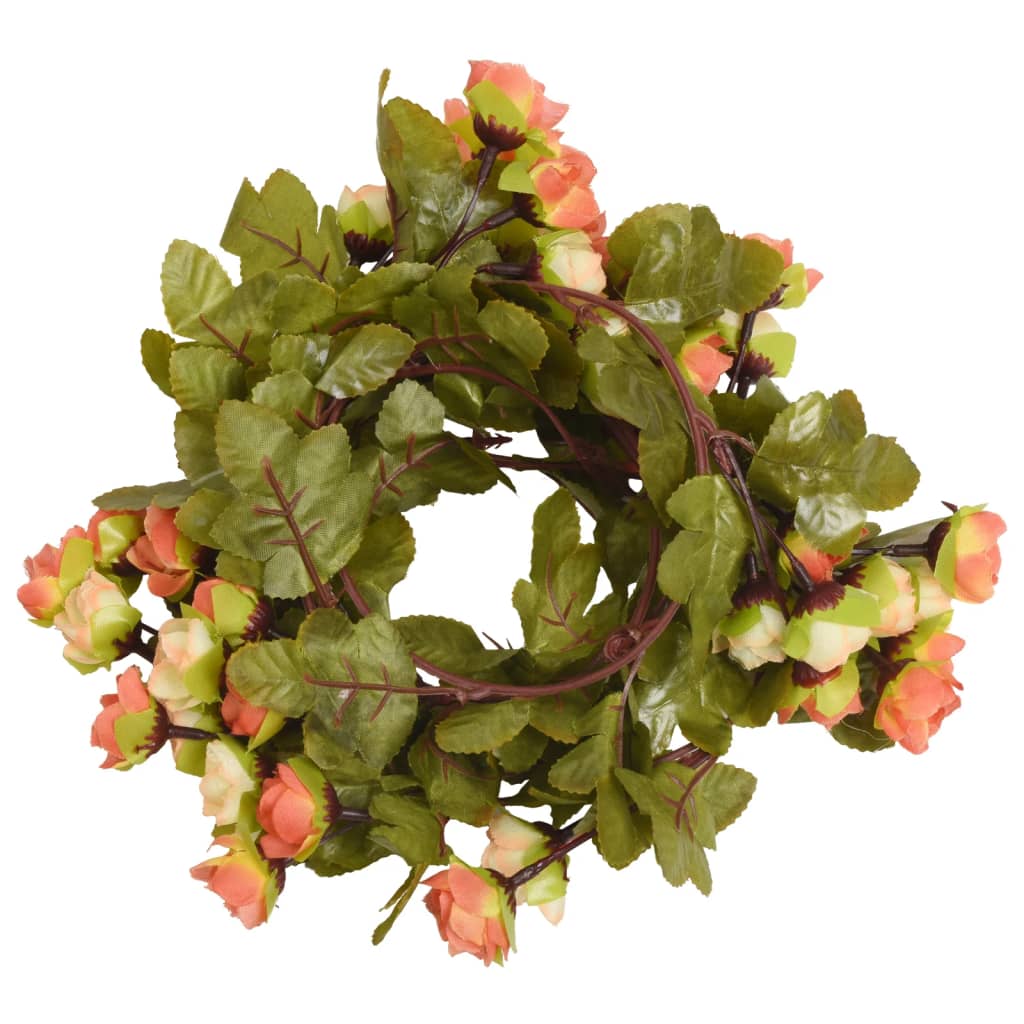vidaXL Guirlandes de fleurs artificielles 6 pcs rouge vif 215 cm